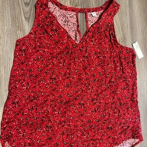 Women’s Red & Black Printed Top